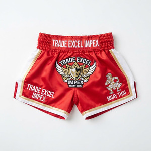 Pantalones Cortos de Boxeo y Muay Thai con Estampado Personalizado en la Parte Delantera, Elásticos, de Secado Rápido, Transpirables, 100% Poliéster, para Entrenamiento de Artes Marciales - Product Image 5
