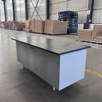 Escritorio de Oficina de Acero con Doble Pedestal, Mesa de Computadora con Estructura de Acero, Escritorio Metálico con Cajones con Cerradura para Estación de Trabajo