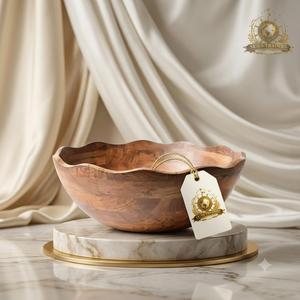 Stackable Wooden Salad Bowls Set Nested Round Fruit Serving Bowls Natural Wood Kitchen Tableware Wooden <b>Dinnerware</b> - Product Image 5