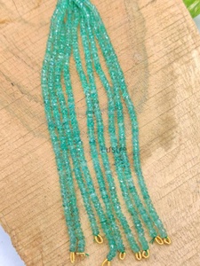 Cuentas de Esmeralda Natural Facetadas Rondelle Hebras de Esmeralda Zambiana 2,5-3mm y 3,2-3,6mm Tamaños 5 Pulgadas de Longitud PARA LA Fabricación de Joyas DIY - Product Image 3