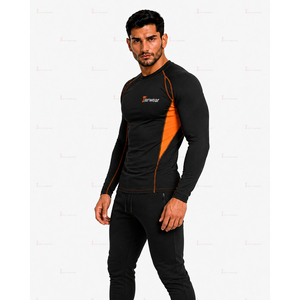 T-shirt de compression à manches longues pour hommes MMA, 220 GSM, polyester et élasthanne, Rash Guard, séchage rapide, extensible, coupe ajustée, entraînement, gym, OEM, personnalisable - Product Image 3