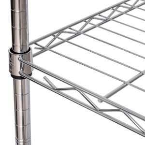 Étagère de cuisine en acier inoxydable 5 couches de qualité supérieure, finition argentée, organiseur de rangement multi-niveaux pour ustensiles et vaisselle à prix avantageux - Product Image 6