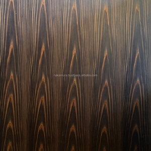 Panneau de contreplaqué décoratif IRODORITAI en cèdre noir teinté, placage, revêtement uréthane, design japonais, rayé, pour chambre de villa - Product Image 2