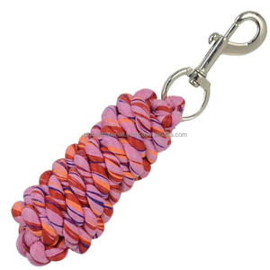Cuerda de plomo de caballo trenzada a máquina de poliéster de calidad suave con gancho de pánico de Metal de Zinc longitud personalizada para uso ecuestre - Product Image 2