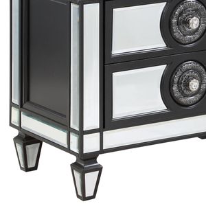 Comodino Varian II con finitura nera argento a specchio - Product Image 4