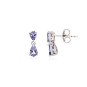 Pendientes de Plata de Ley 925 con Zafiro Azul Corte Pera Genuino, Joyería para Mujer, Accesorios para Fiestas - Product Image 3