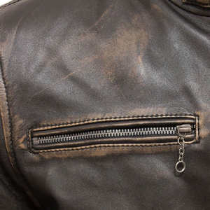 Chaqueta de Invierno de Cuero Genuino Personalizada de Alta Calidad para Hombre, Estilo Urbano, con Cierre, Impermeable, Resistente al Viento y Transpirable - Product Image 6