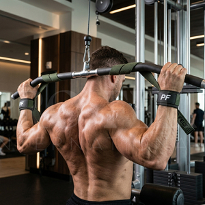 Sangles de musculation OEM vert olive avec support de poignet rembourré et grip antidérapant pour la musculation, le powerlifting et l'entraînement de levage de poids - Product Image 4