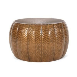 Base de metal chapada en oro de alta calidad y lujo, con espejo redondo en la parte superior, para mesas de centro y auxiliares para el hogar y hoteles, procedente de la India. - Product Image 3