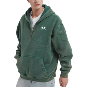เสื้อฮู้ดซิปครึ่งตัวสุดเท่ พร้อมสัมผัสนุ่มสบายและโครงสร้างระบายอากาศได้ดี เสื้อฮู้ดซิปครึ่งตัวคุณภาพสูง - Product Image 4