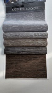 Rollo de tela textil coreana KAZEN ROLL BLACKOUT horizontal moderna lisa de alta calidad para cortinas. - Product Image 1