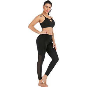 High Quality Sport Wear <b>Mesh</b> <b>Leggings</b> Women's Yoga Pants With Pockets - Product Image 3