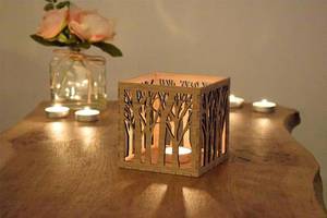 Wooden crafted ecofriendly durable candle holder <b>tealight</b> stand set of 3 top seller home decor table decor - Product Image 2