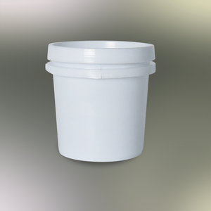White Cylindrical PP <b>Plastic</b> Pail <b>with</b> Airtight <b>Lid</b> 1L Capacity - Product Image 4
