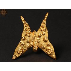 ของตกแต่งผนังทำด้วยมือทำจากทองเหลืองขนาด3นิ้วพร้อมอุปกรณ์ตกแต่งบ้านรูปทรงผีเสื้อชุบทอง - Product Image 2