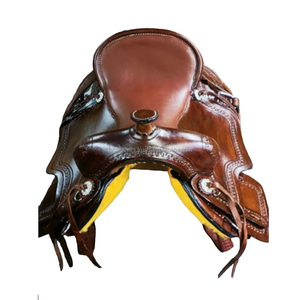 Marron Endurance Western Barrel Racing Selle en cuir véritable Tack Set Anglais Plaisir Équitation Selle Équipement En Gros - Product Image 5