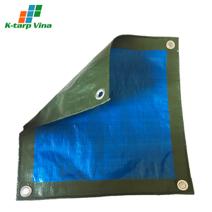 High Grade Green Blue PE Coated Virgin Woven <b>Tarpaulin</b> Anti UV Tricot <b>Waterproof</b> Eco-Friendly Flame Retardant Industrial - Product Image 3