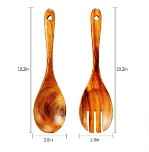 Nouvel ensemble d'ustensiles à salade écologiques, compatibles lave-vaisselle, pour la cuisine domestique, fabriqué en Inde - Product Image 4