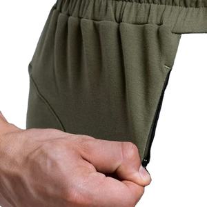 Top marque hommes Gym Fitness Shorts d'entraînement séchage rapide coton sweat court avec fermeture à glissière tissée vêtements d'entraînement pour hommes - Product Image 2