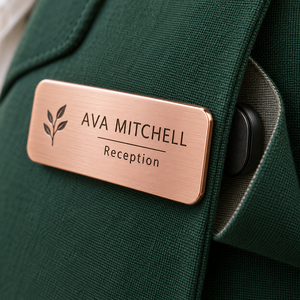 Placa de Identificación Personalizada para Personal de Restaurante, Logotipo de Uniforme de Camarero en Metal, Fabricante OEM - Product Image 2