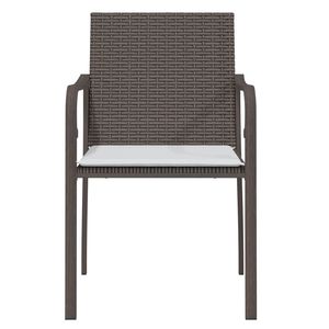 Ensemble de 2 chaises de jardin en rotin PE brun durables, design standard - Product Image 4