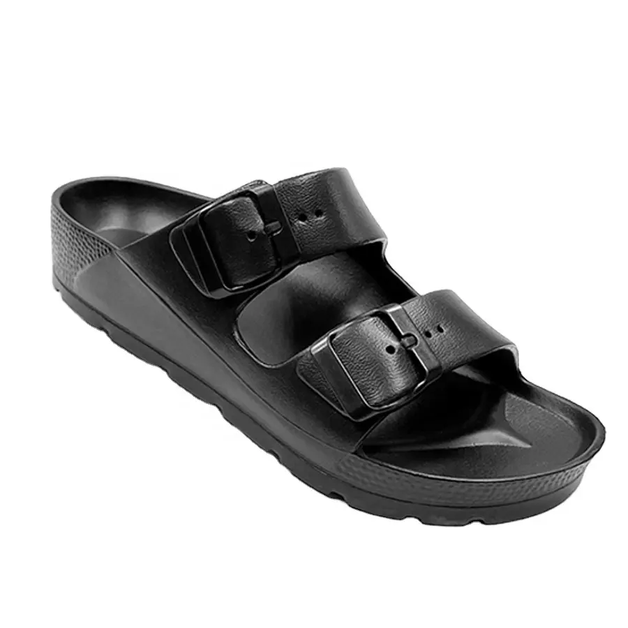 New Fashion House Sandalen Birken Style Kunden spezifische Schnalle Flache Unterseite Dicke Sohle Slides Hausschuhe Herren Sandalen