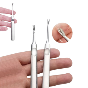 Outil de nettoyage des ongles en acier inoxydable à double extrémité pour la manucure et les soins des cuticules, accessoire de beauté professionnel réutilisable - Product Image 4