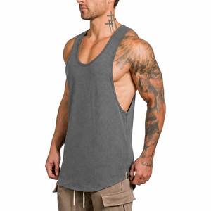 <b>Men</b> Stringer Tank Top Gym Fitness Sleeveless Muscle Training Vest Bodybuilding Workout <b>Singlet</b> Casual Sportswear - Product Image 3
