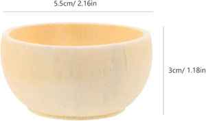 Présentoir pour un ensemble de trois petits bols en bois identiques, résistants à la chaleur et écologiques, fabriqués en bois dur durable - Product Image 5