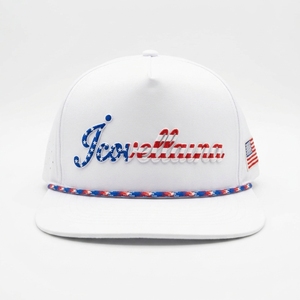 หมวกกอล์ฟแบบ 5 แผง OEM แบบกำหนดเอง  ปักลายฉลุเลเซอร์  แบบ Snapback ปีกแบน  ปักลาย  สำหรับกีฬากลางแจ้ง น้ำหนักเบา - Product Image 1