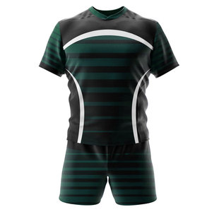 Conjunto de Uniforme de Rugby Sublimado para Hombre, Color Granate con Rayas Blancas, Cuello Redondo, Manga Corta, Absorbe la Humedad, Corte Regular, para Todas las Temporadas - Product Image 4