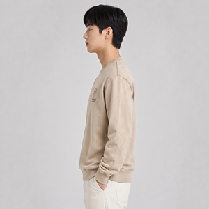 Sudaderas de Cuello Redondo de Manga Larga para Hombre al por Mayor, con Bordado Personalizado, Logotipo Personalizado, Sudaderas de Algodón para Hombre - Product Image 2