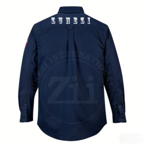 Chemise de travail OEM kaki pour homme à manches longues, ignifuge NFPA 2112, antistatique, FRC, à boutons pression, pour la sécurité et le soudage - Product Image 4