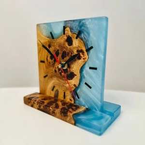 Best Quality Luxury Epoxy Resin <b>Table</b> <b>Clock</b> Quartz <b>Clock</b> for Home Decoration or Hotel and Office Available In Custom Designs - Product Image 5