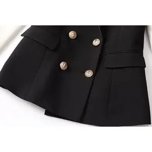 เสื้อแจ็คเก็ตบอมเบอร์ลำลองสำหรับผู้ชาย ฤดูหนาว แบบวาร์ซิตี้ ผลิตตามสั่ง ผ้าขนสัตว์ 100% ไซส์ใหญ่ ระบายอากาศได้ดี ตกแต่งด้วยป้ายถักโครเชต์ - Product Image 5