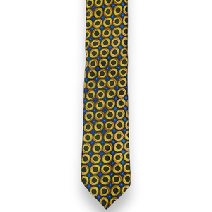 Corbata de poliéster con puntos dorados Benon |   Corbata de Diseño de Lujo para Hombre |   Accesorio de Moda para el Cuello, Formal, para Bodas, Fiestas y Negocios - Product Image 2