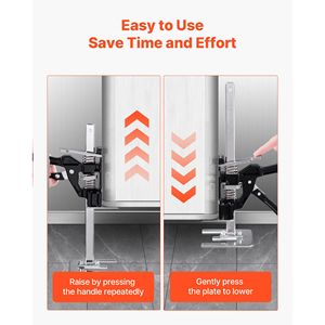 2 Pezzi Sollevatore a Braccio Salva-Lavoro da 330 Libbre, Sollevatore Manuale in Metallo da 7,1 Pollici con Livella Magnetica, Strumento per Edilizia - Product Image 4
