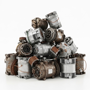 Residuos Mixtos de Equipos HVAC con Chatarra de Compresores de Aire Acondicionado Empacados en Cargas a Granel Seguras para Clasificación y Recuperación de Metales - Product Image 2