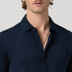 Men Solid Color Tee Shirt With Short Sleeves / Turn <b>Down</b> Collar OEM Service Designing High Quality Stitching Casual Outdoor Wear - Product Image 2