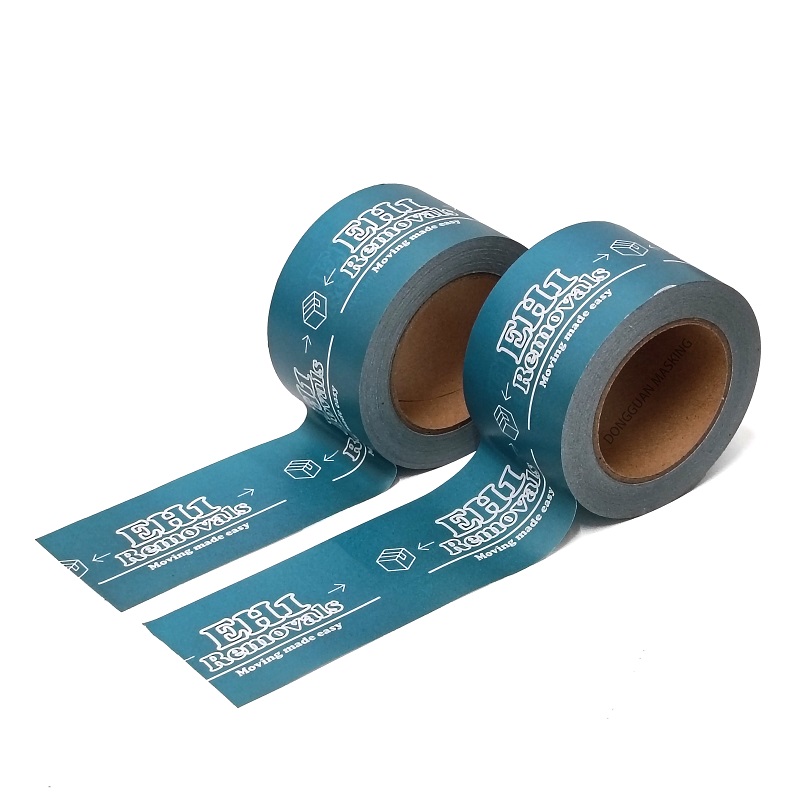 Eco-Friendly Waterproof Hot Melt Custom Printed Logo Gummed Paper Tape Self-Adhesive Biodegradable Kraft Paper Tape