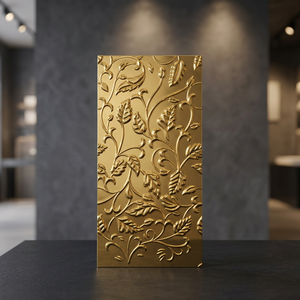 Carreaux de miroir en céramique décoratifs polis et émaillés, carreaux de mur en verre de troisième cuisson dorés et argentés, design de créateur, meilleur prix - Product Image 4