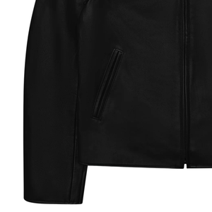 Men’s Black <b>Suede</b> <b>Leather</b> <b>Jacket</b> for Men Shirt Collar Zip Front Slim Fit Casual Premium Custom Fashion Winter Outerwear Clothing - Product Image 4