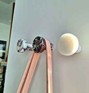 TCE Handcrafted Eco-Friendly Natural Marble <b>Cloth</b> Art Deco Wall <b>Hanger</b> Premium Wall Mounted Hanging Accessory Home Hotel Retail - Product Image 1