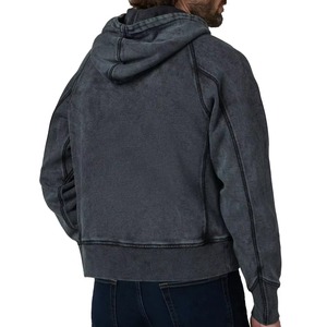 Fabricants professionnels de sweats à capuche respirants effet délavé, vente en gros, nouvelle collection, sweats à capuche effet délavé en promotion - Product Image 3