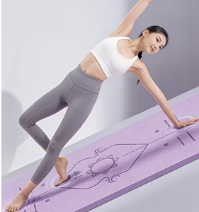 Tapis de yoga violet avec motif soleil et lune 183 cm x 80 cm pour l'entraînement à domicile - Product Image 2