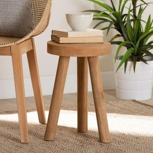 Taburete de Madera Elegante, Construcción Artesanal Moderna, Acabado Natural, Mueble Decorativo para Comedor, Cocina e Interiores - Product Image 4
