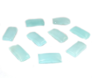 พลอยแคลเซโดนีสีน้ำธรรมชาติทรงสี่เหลี่ยมขนาด 10x18 มม. สำหรับทำเครื่องประดับ ขายส่งจำนวนมาก - Product Image 3