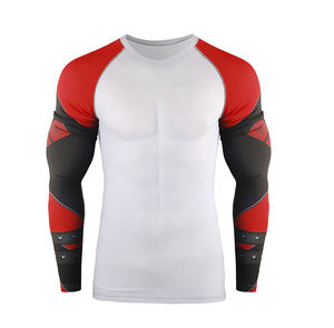 Customized Design Jiu Jitsu Clothing Mens Sublimated Long Sleeve Rash Guards Spandex/Nylon 160g High Quality Unisex Customized - Product Image 4