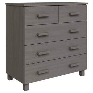 HAMAR Light Gray Solid Wood Pine <b>Sideboard</b> 31.1"x15.7"x31.5" - Product Image 2