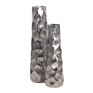 Vase de table moderne en métal avec motif diamant, fait main, pour décoration intérieure - Product Image 2